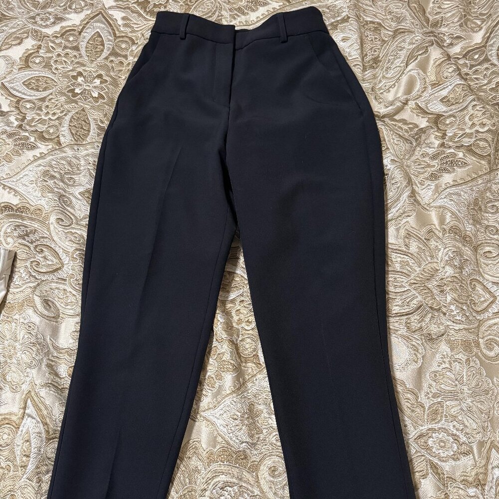 Women's Express Black Editor Super High Waisted Straight Ankle Pant